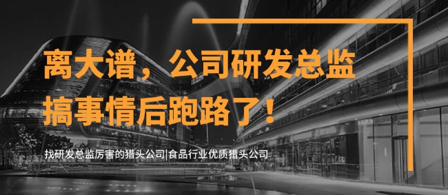 离大谱,公司研发总监搞事情后跑路了|找研发总监厉害的猎头公司|食品行业优质猎头公司